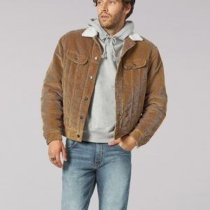 VINTAGE MODERN SHERPA LINED JACKET:KHAKI CORD